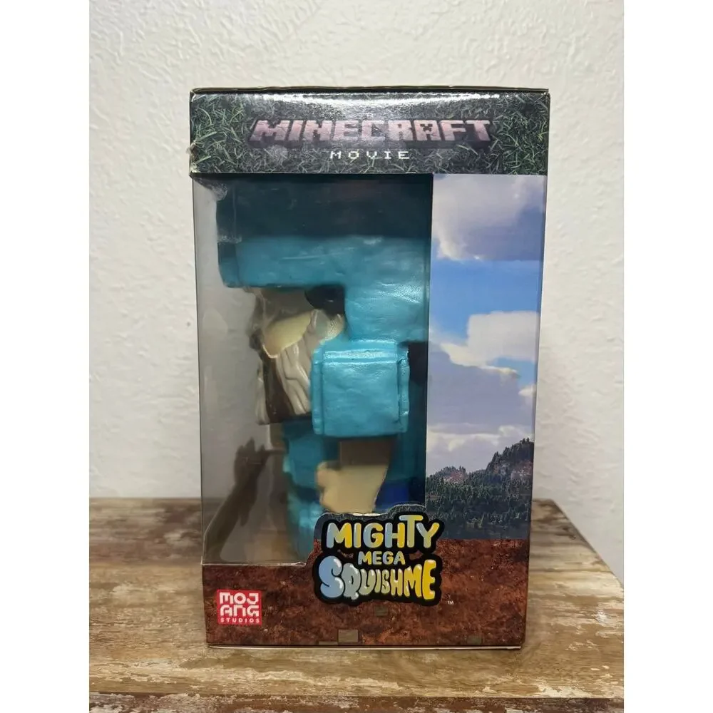 Minecraft Movie Mighty Mega SquishMe‎ Steve 9” Figure NEW